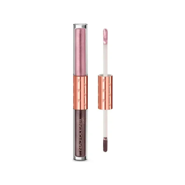 SHINY DUO LIQUID EYESHADOW. 02 CINZA E ROSA. Marca: Naj-Oleari
