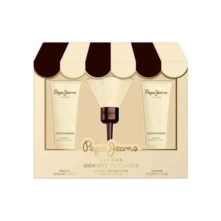 ADDICTIVE INDULGENCE. EDP+GEL BANHO+CREME CORPO. Marca: Pepe Jeans