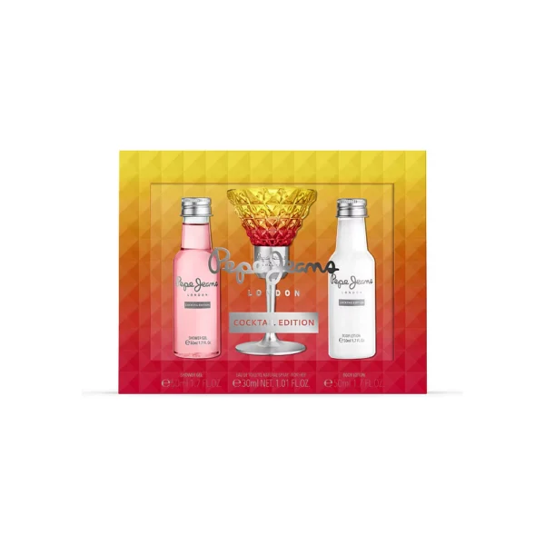 COFFRET - COCKTAIL. EDT+CREME CORPO+GEL BANHO. Marca: Pepe Jeans